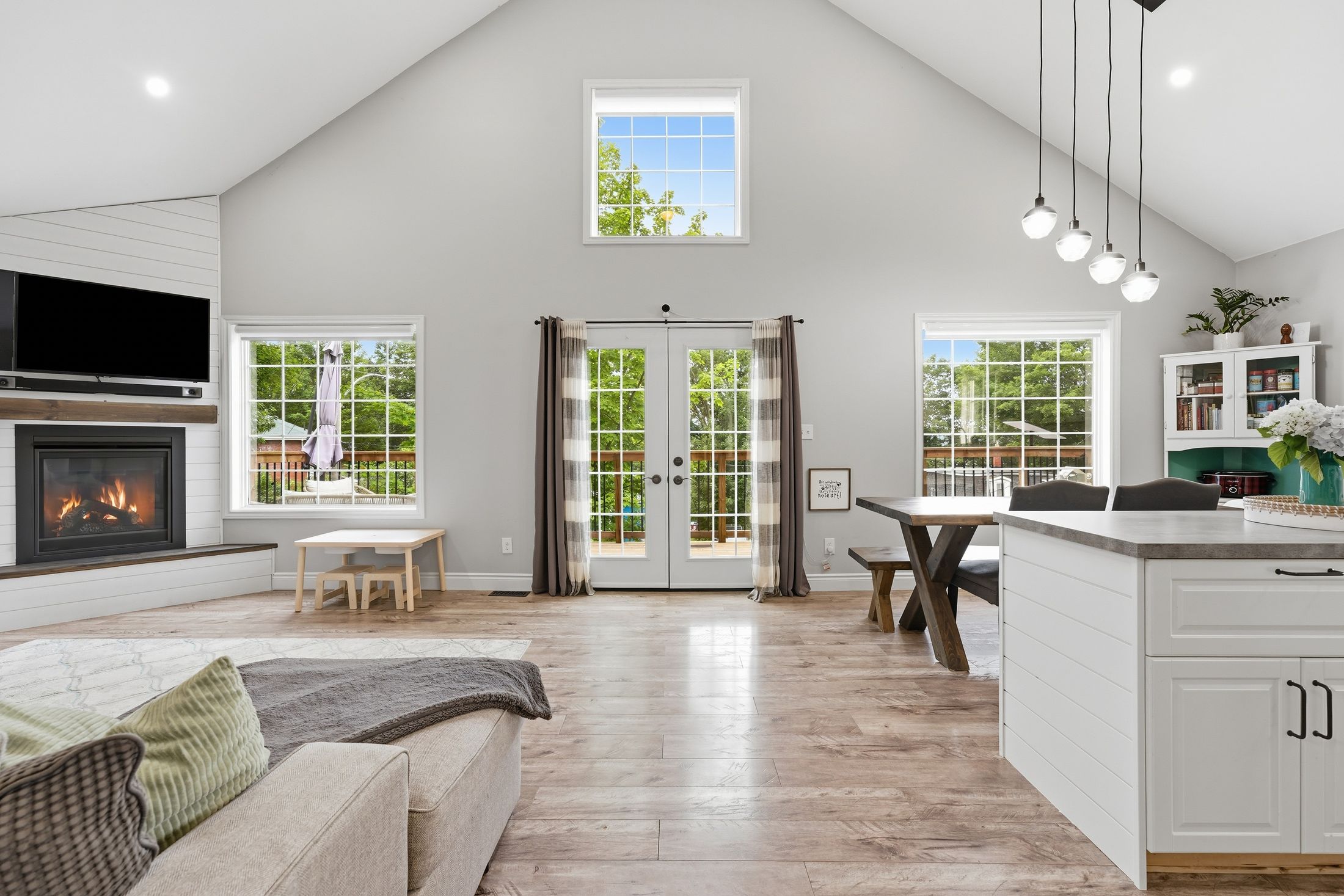 Bright living room photographed by Capture Media Co.